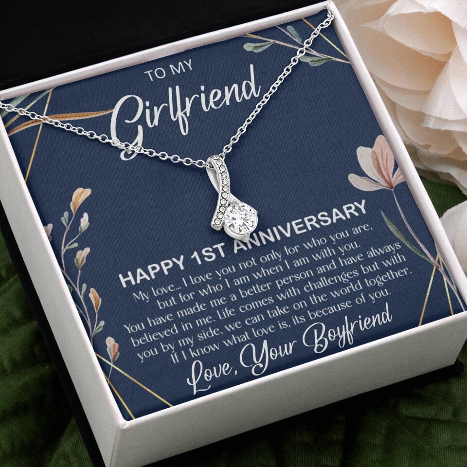 Personalized Valentine Gifts - Happy 1 Month 1st To My Girlfriend Personalized Jewelry - Image 36