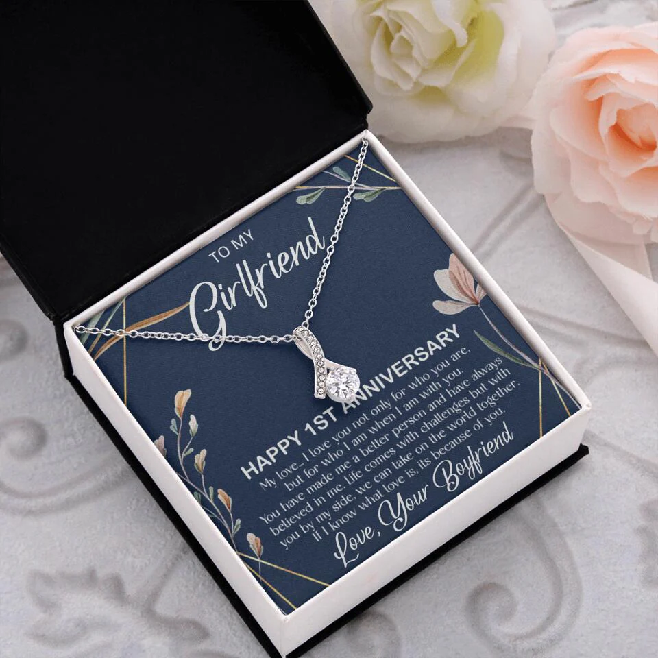 Personalized Valentine Gifts - Happy 1 Month 1st To My Girlfriend Personalized Jewelry - Image 38