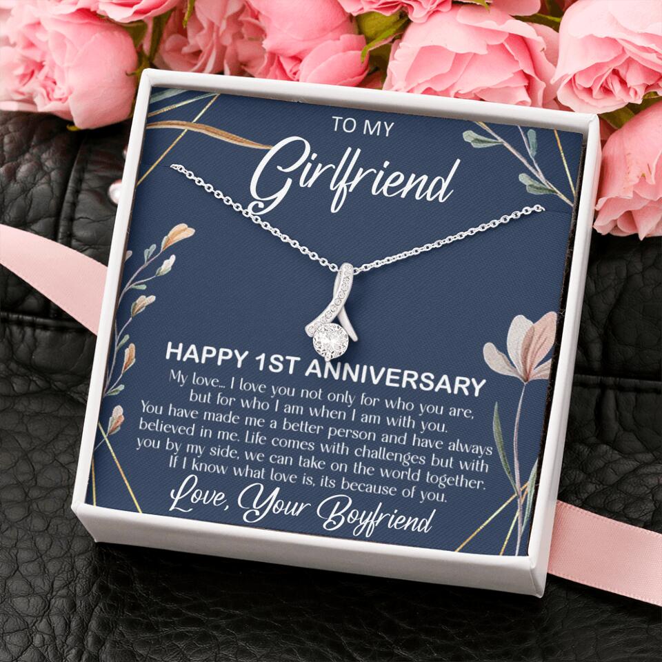 Personalized Valentine Gifts - Happy 1 Month 1st To My Girlfriend Personalized Jewelry - Image 39