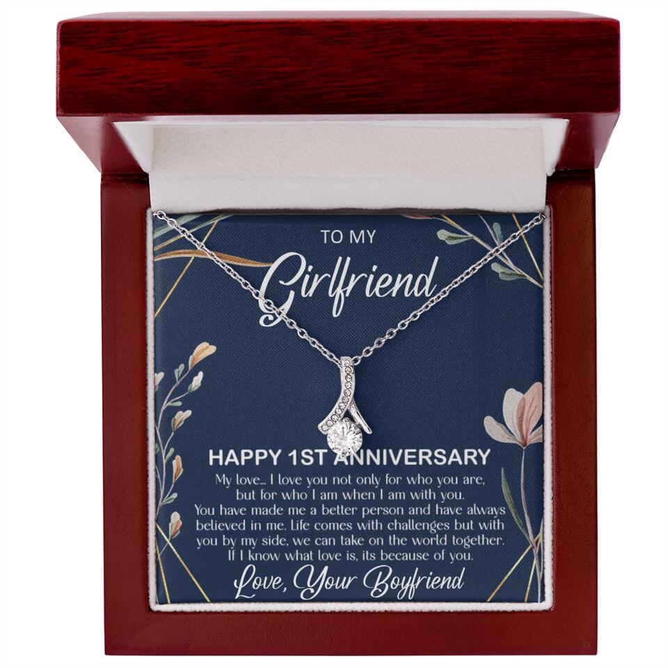 Personalized Valentine Gifts - Happy 1 Month 1st To My Girlfriend Personalized Jewelry - Image 40