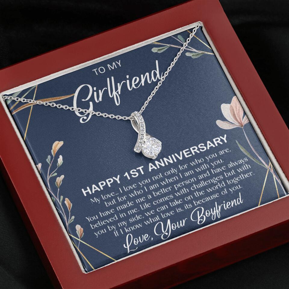 Personalized Valentine Gifts - Happy 1 Month 1st To My Girlfriend Personalized Jewelry - Image 41