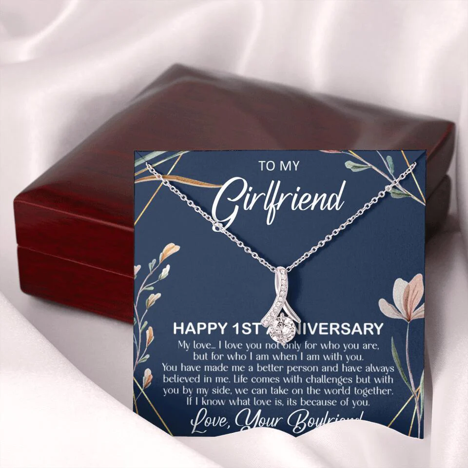 Personalized Valentine Gifts - Happy 1 Month 1st To My Girlfriend Personalized Jewelry - Image 42