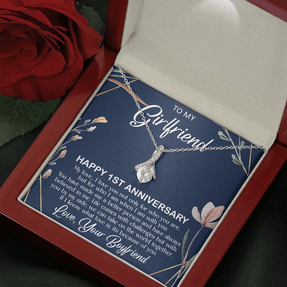 Personalized Valentine Gifts - Happy 1 Month 1st To My Girlfriend Personalized Jewelry - Image 43