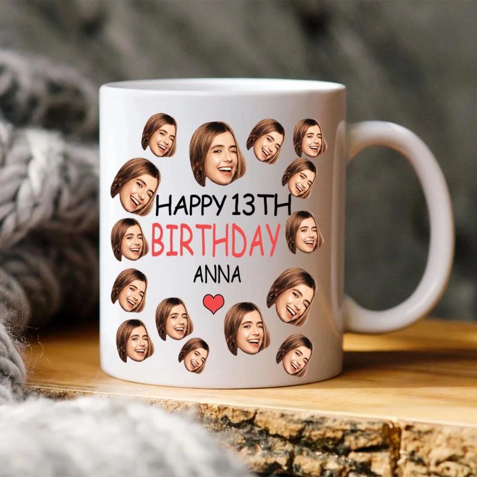 Happy Birthday Custom Funny Face - Personalized Mug - Gift For Her/Him - Image 3