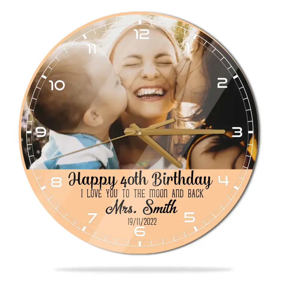 Happy Birthday Mommy Custom Wall Clock Birthday Gift For Mom - Image 3