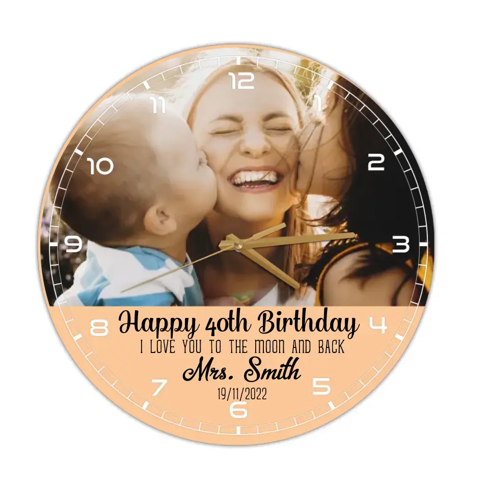 Happy Birthday Mommy Custom Wall Clock Birthday Gift For Mom - Image 4