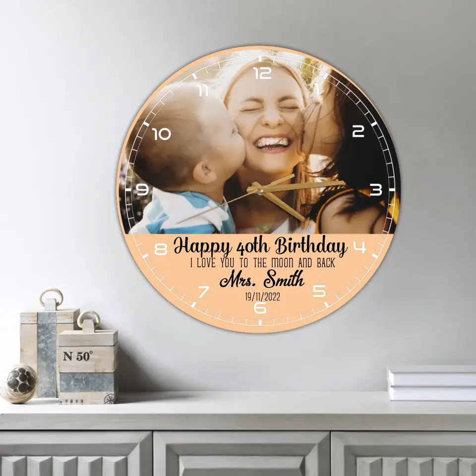 Happy Birthday Mommy Custom Wall Clock Birthday Gift For Mom - Image 5