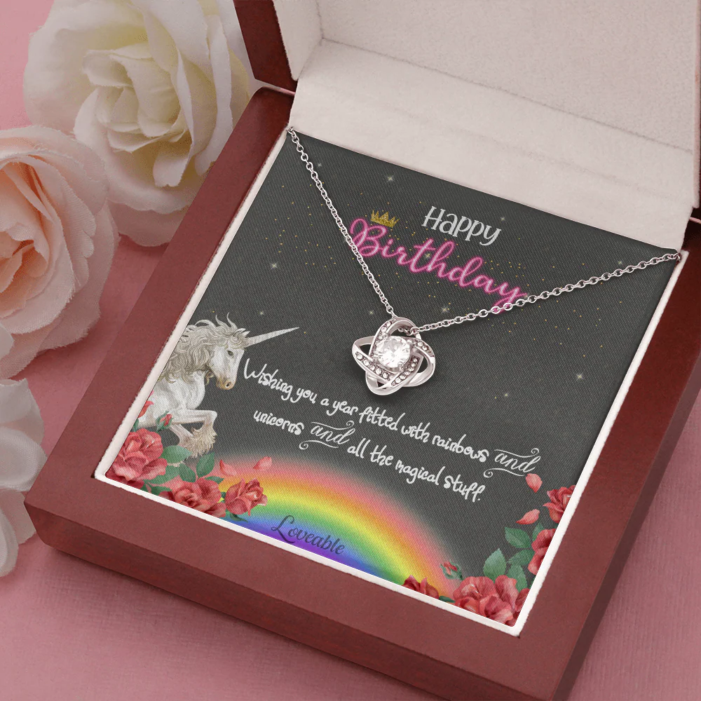 Happy Birthday Unicorn In Rainbow Special Necklace Birthday Gift - Image 6