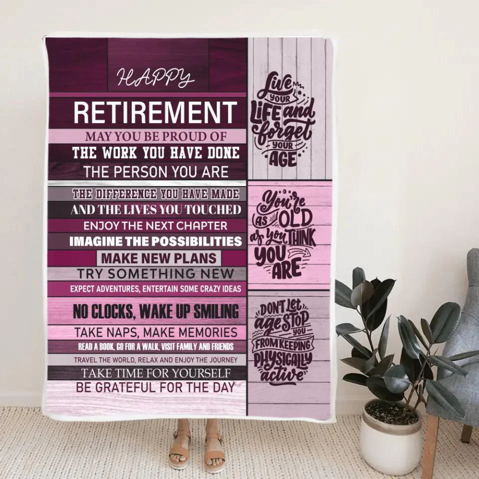 Happy Retirement May You Be Proud Of The Work You Have Done The Person You Are The Difference You Have Made - Fleece Blanket - Retirement Gift - Gift for Mentor Boss Coworker Professor - Thank You/Appreciation Gifts - 302ICNLNBL104 - Image 4