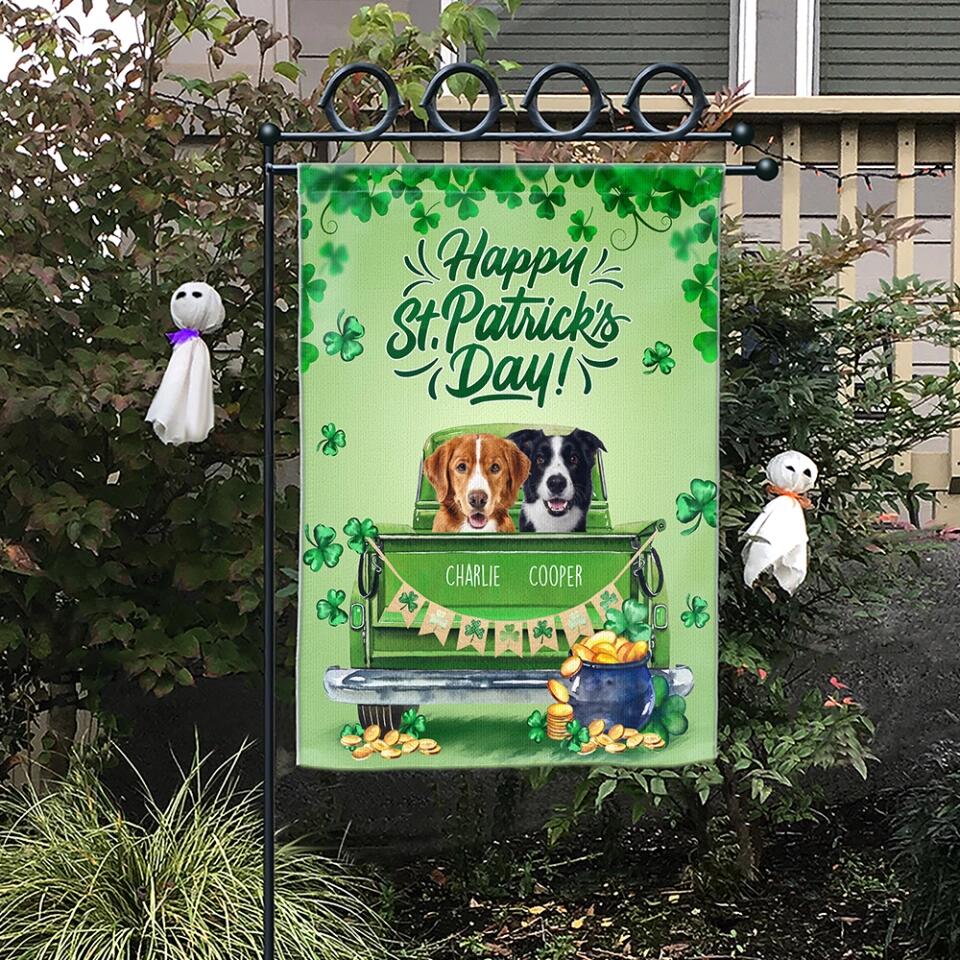 Happy St. Patrick's Day with Pets - Personalized Garden Flag - Gift for Dog/Cat Lovers - Image 5