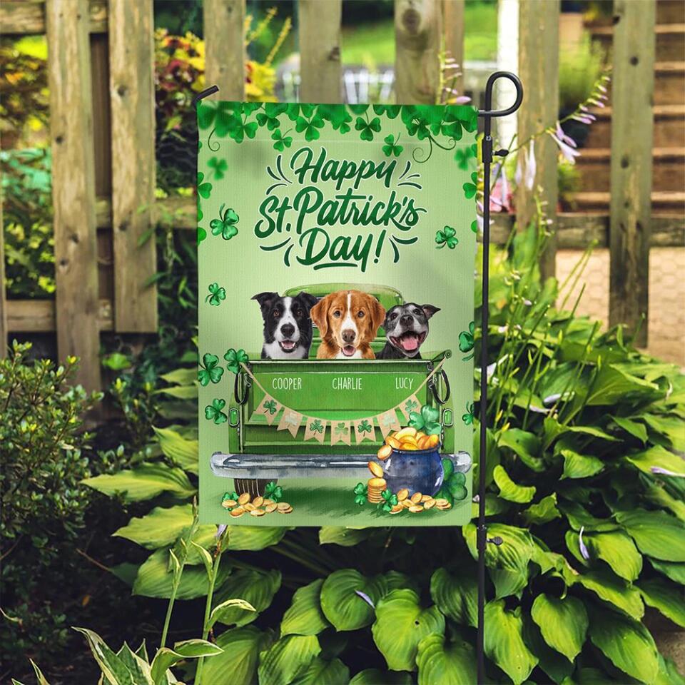 Happy St. Patrick's Day with Pets - Personalized Garden Flag - Gift for Dog/Cat Lovers - Image 6