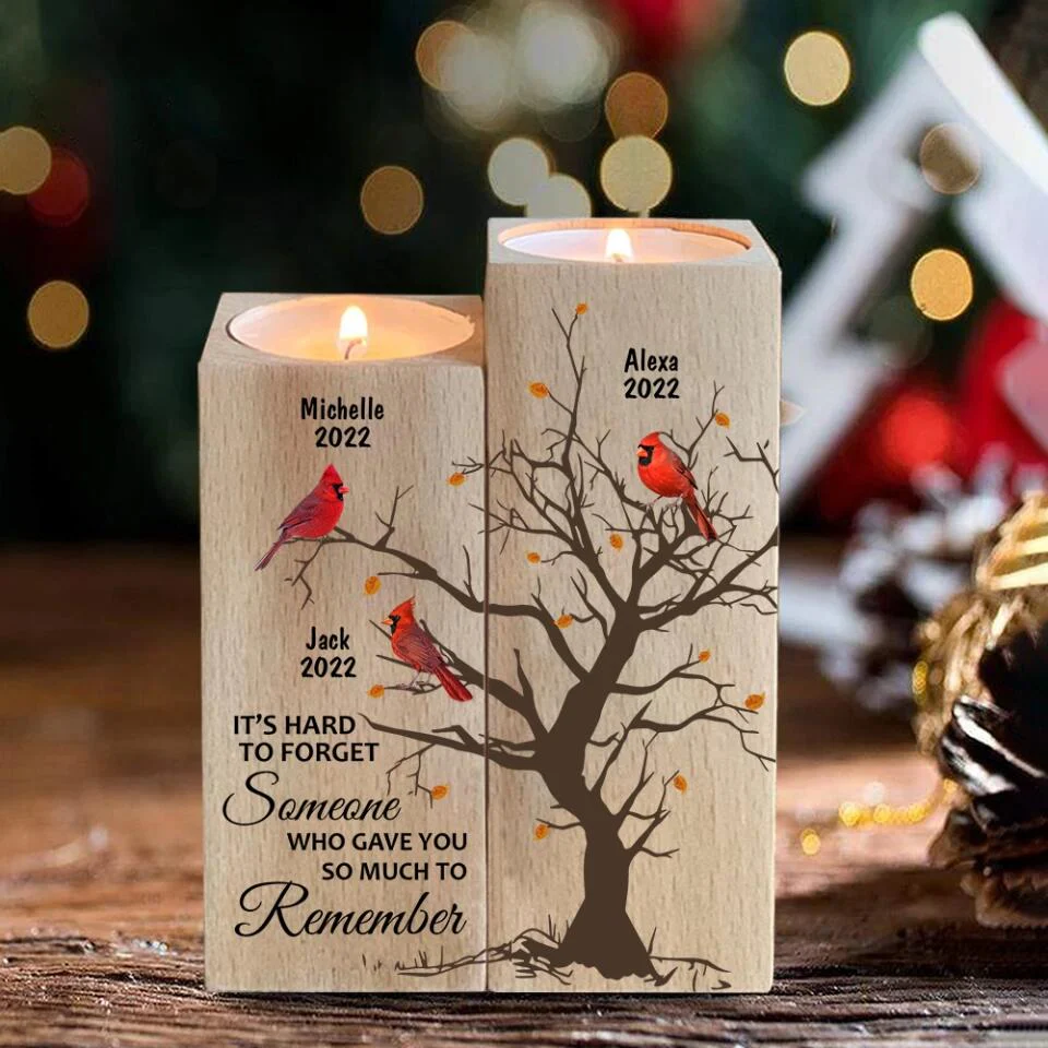 Hard To Forget Someone Who Gave You So Much To Remember - Personalized Candle Holder - Image 3