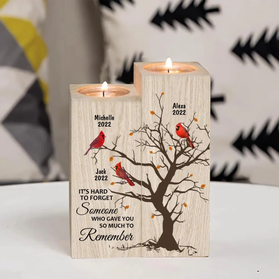 Hard To Forget Someone Who Gave You So Much To Remember - Personalized Candle Holder - Image 4