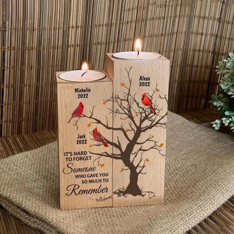 Hard To Forget Someone Who Gave You So Much To Remember - Personalized Candle Holder - Image 5