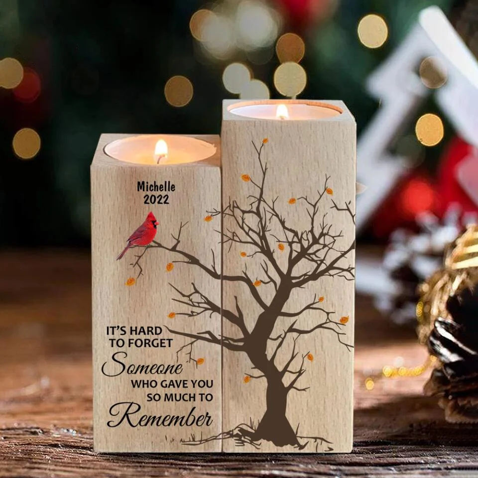 Hard To Forget Someone Who Gave You So Much To Remember - Personalized Candle Holder - Image 6