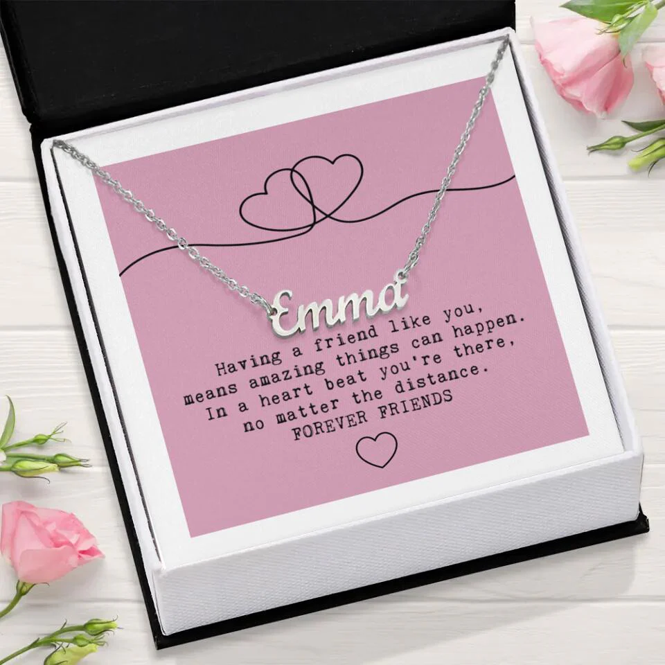 Having A Friend Like You Custom Name Necklace Best Gift For Friends - Image 4