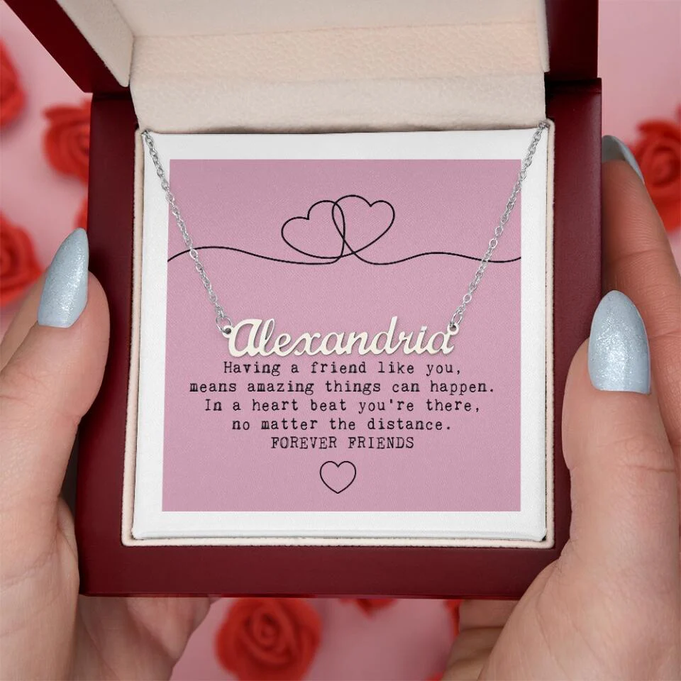 Having A Friend Like You Custom Name Necklace Best Gift For Friends - Image 7