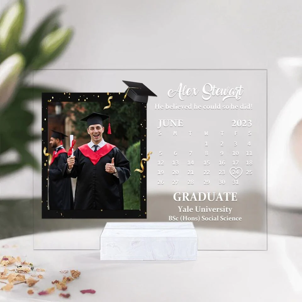 He Believed He Could So He Did Personalized Acrylic Plaque - Image 5