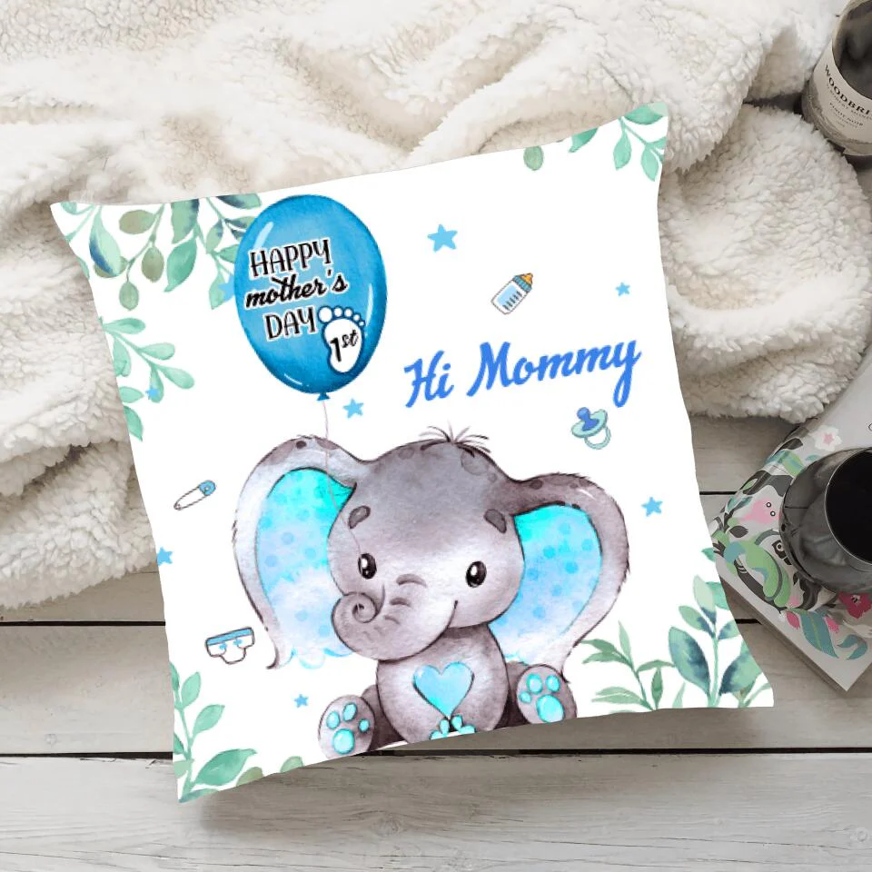 Hi Mommy, The world's best mom belong to me - Personalized Canvas Pillow Gifts for new mom 206HNTHPI182 - Image 3
