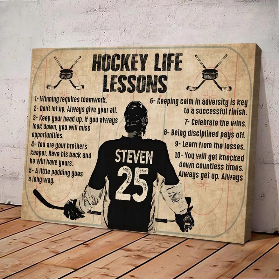 Hockey Life Lessons - Custom Canvas Poster - Anniversary Gift For Hockey Lovers - Image 5