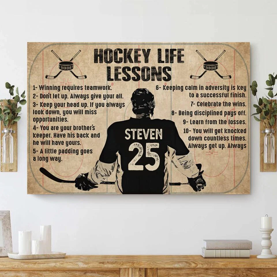 Hockey Life Lessons - Custom Canvas Poster - Anniversary Gift For Hockey Lovers - Image 6
