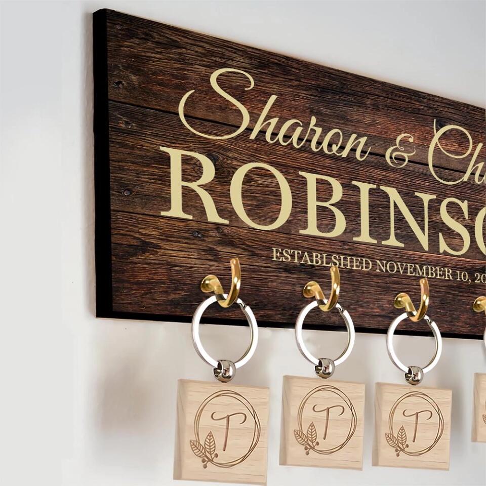 Home Sweet Home - House Warming Present Idea - Custom Key Holder - Anniversary Gift For Parents - Image 11