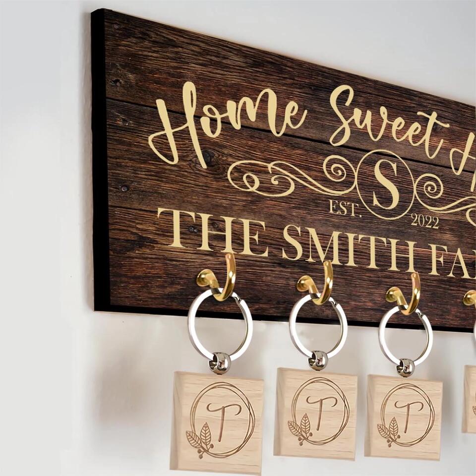 Home Sweet Home - House Warming Present Idea - Custom Key Holder - Anniversary Gift For Parents - Image 13