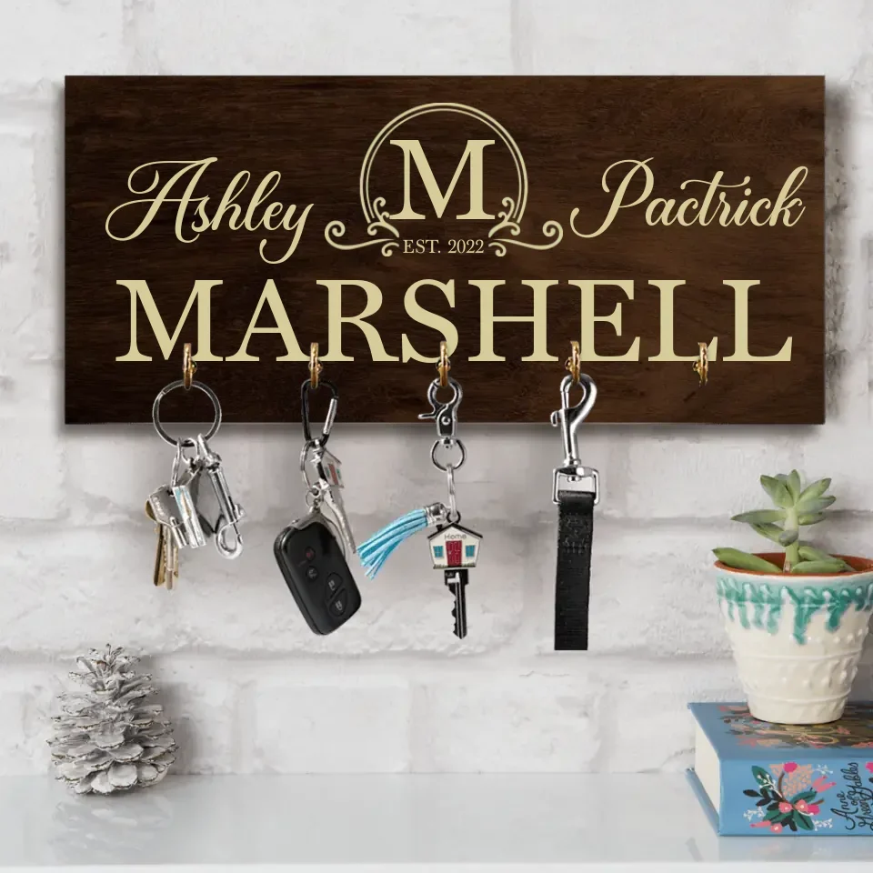 Home Sweet Home - House Warming Present Idea - Custom Key Holder - Anniversary Gift For Parents - Image 4
