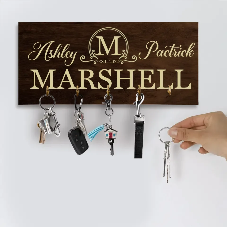 Home Sweet Home - House Warming Present Idea - Custom Key Holder - Anniversary Gift For Parents - Image 6