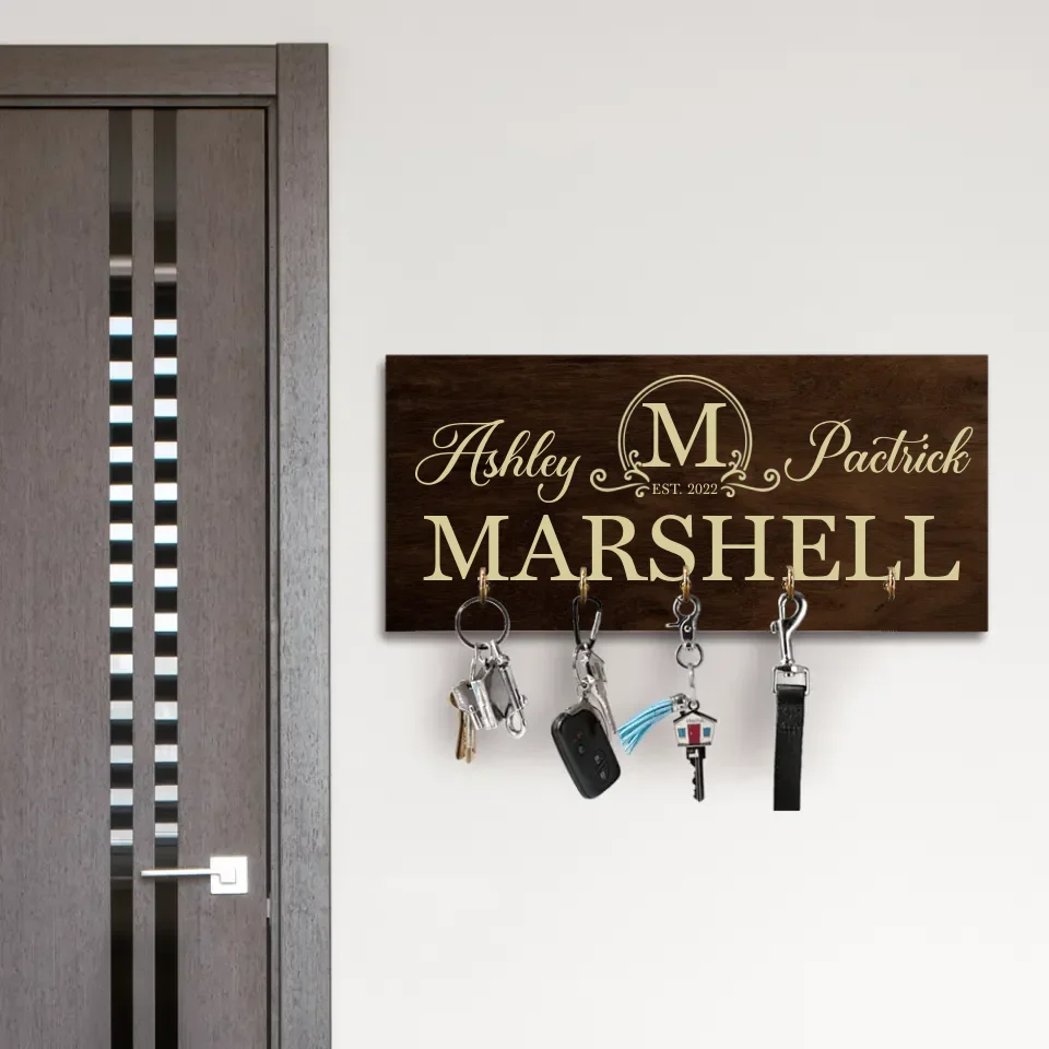 Home Sweet Home - House Warming Present Idea - Custom Key Holder - Anniversary Gift For Parents - Image 7
