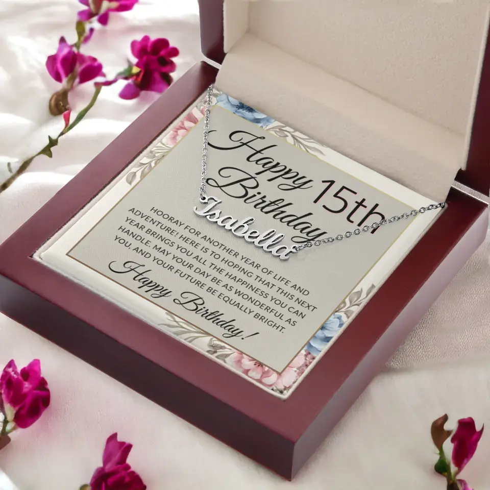 Hooray For Another Year Of Life And Adventure Personalized Name Necklace - Image 10