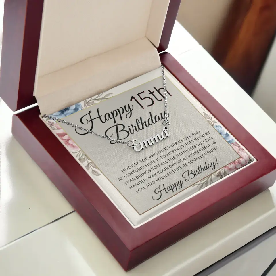 Hooray For Another Year Of Life And Adventure Personalized Name Necklace - Image 11