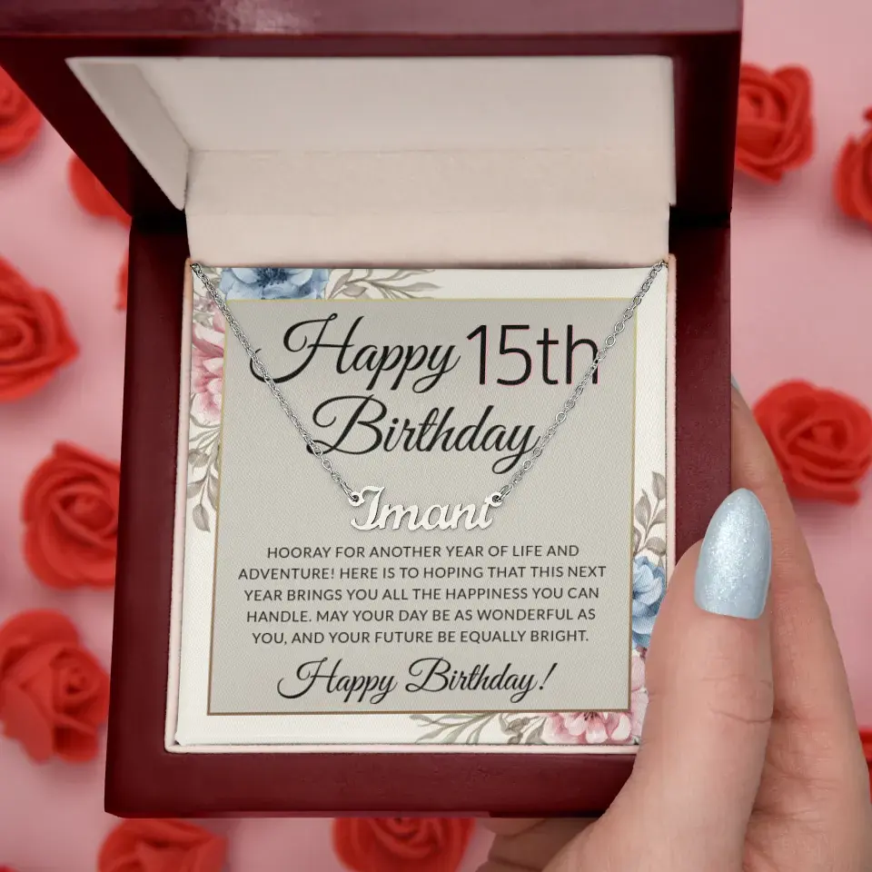 Hooray For Another Year Of Life And Adventure Personalized Name Necklace - Image 9