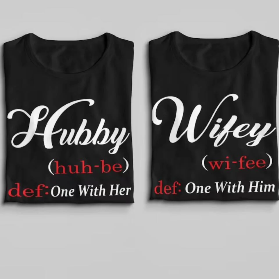 Hubby Wifey Married Since Personalized Shirts - Image 3