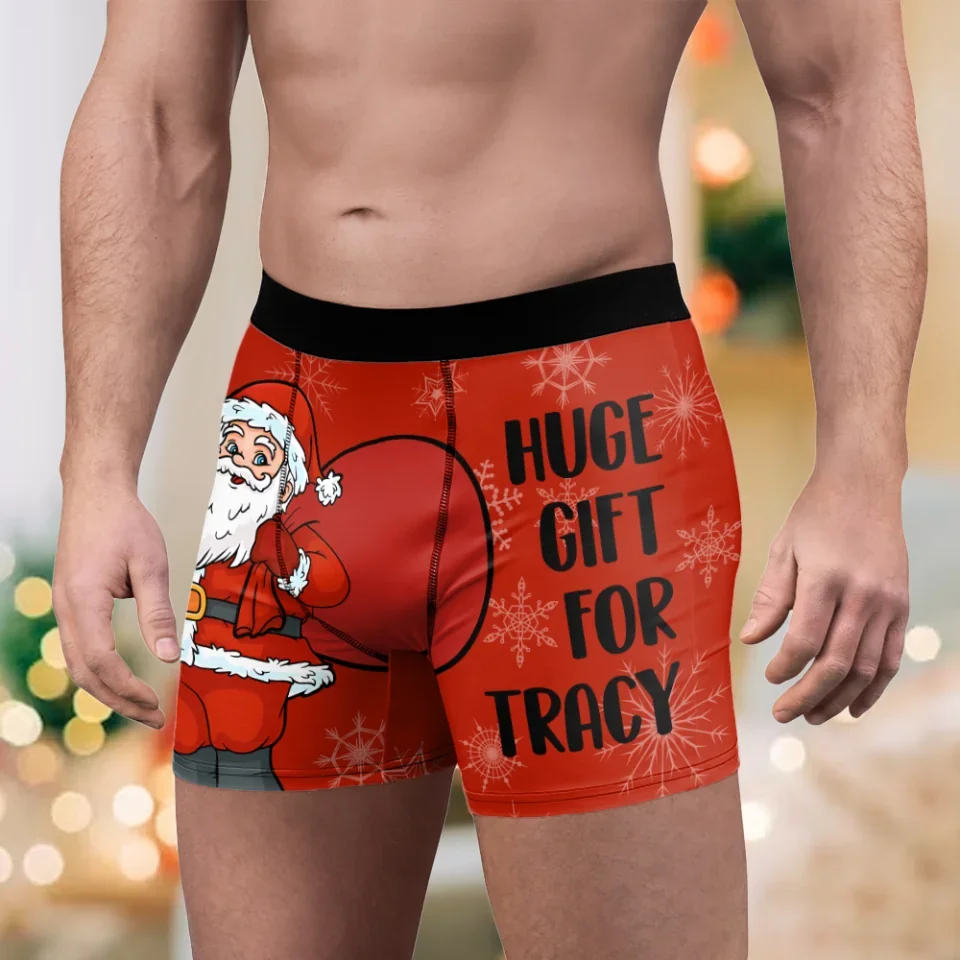 Huge Gift For Her - Personalized Men's Boxer - Funny Christmas Gift For Him Her - Image 6