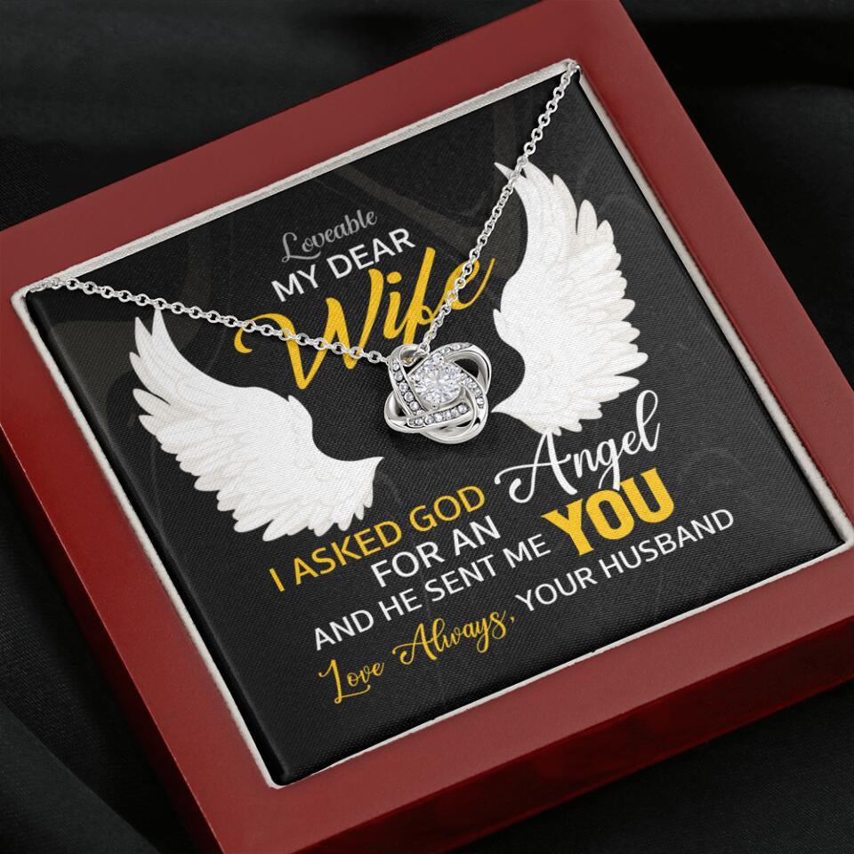 I Asked God For An Angel, And He Sent Me You - Love Knot Necklace - Anniversary Gift For Her - Image 7