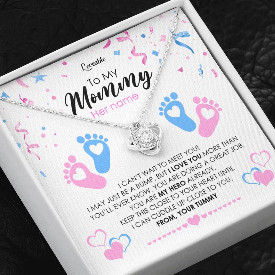 To My Mommy, I Can't Wait To Meet You - Personalized Necklace - Gift For New Mom - Image 2