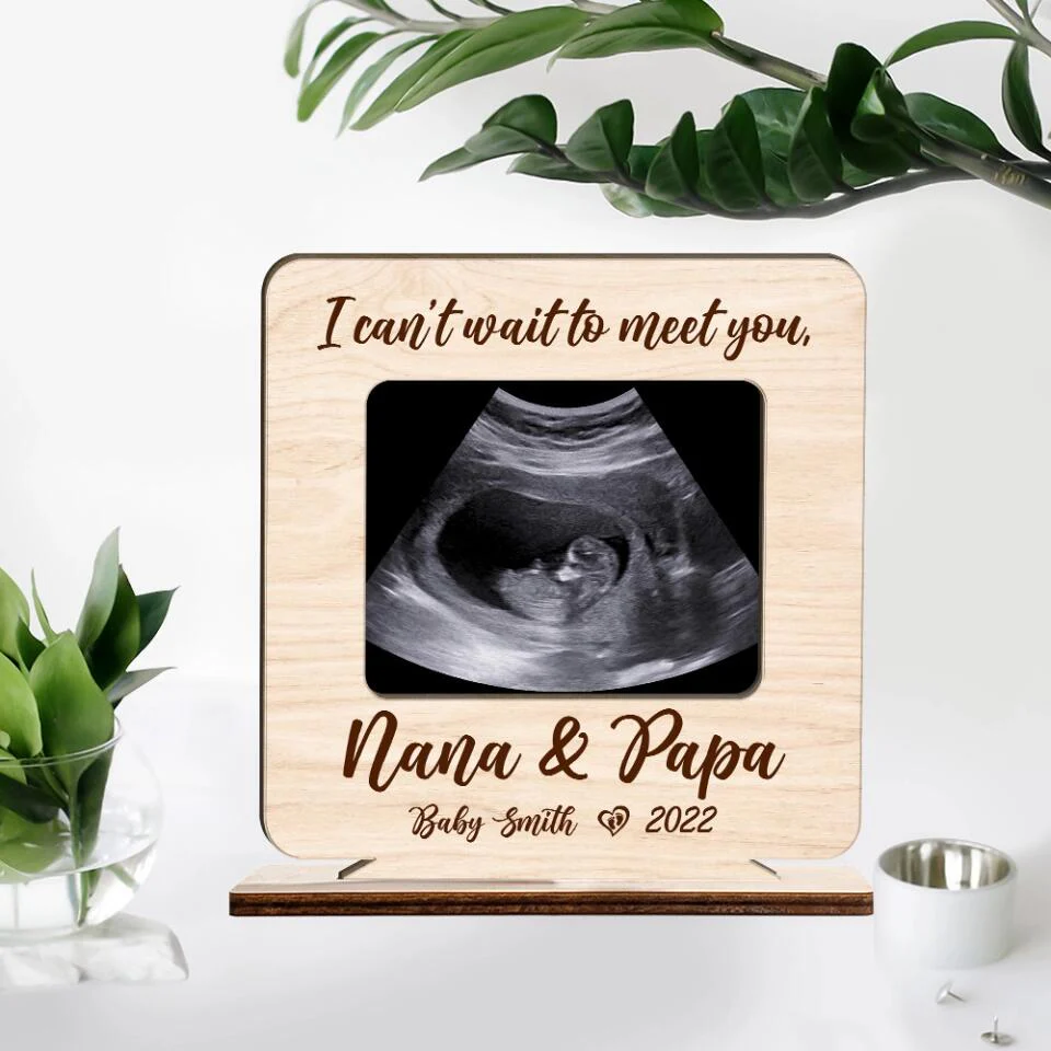 I Can't Wait To Meet You - Personalized Upload Photo Acrylic/Wooden Plaque - Best Gift For Pregnant Wife - Funny Gift For New Parents For Him/Her -  302IHPLNWP242 - Image 4