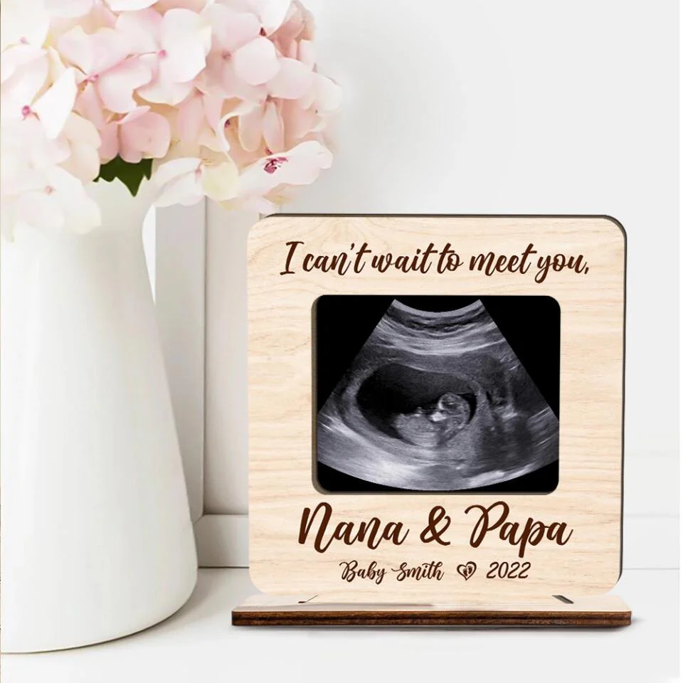 I Can't Wait To Meet You - Personalized Upload Photo Acrylic/Wooden Plaque - Best Gift For Pregnant Wife - Funny Gift For New Parents For Him/Her -  302IHPLNWP242 - Image 5