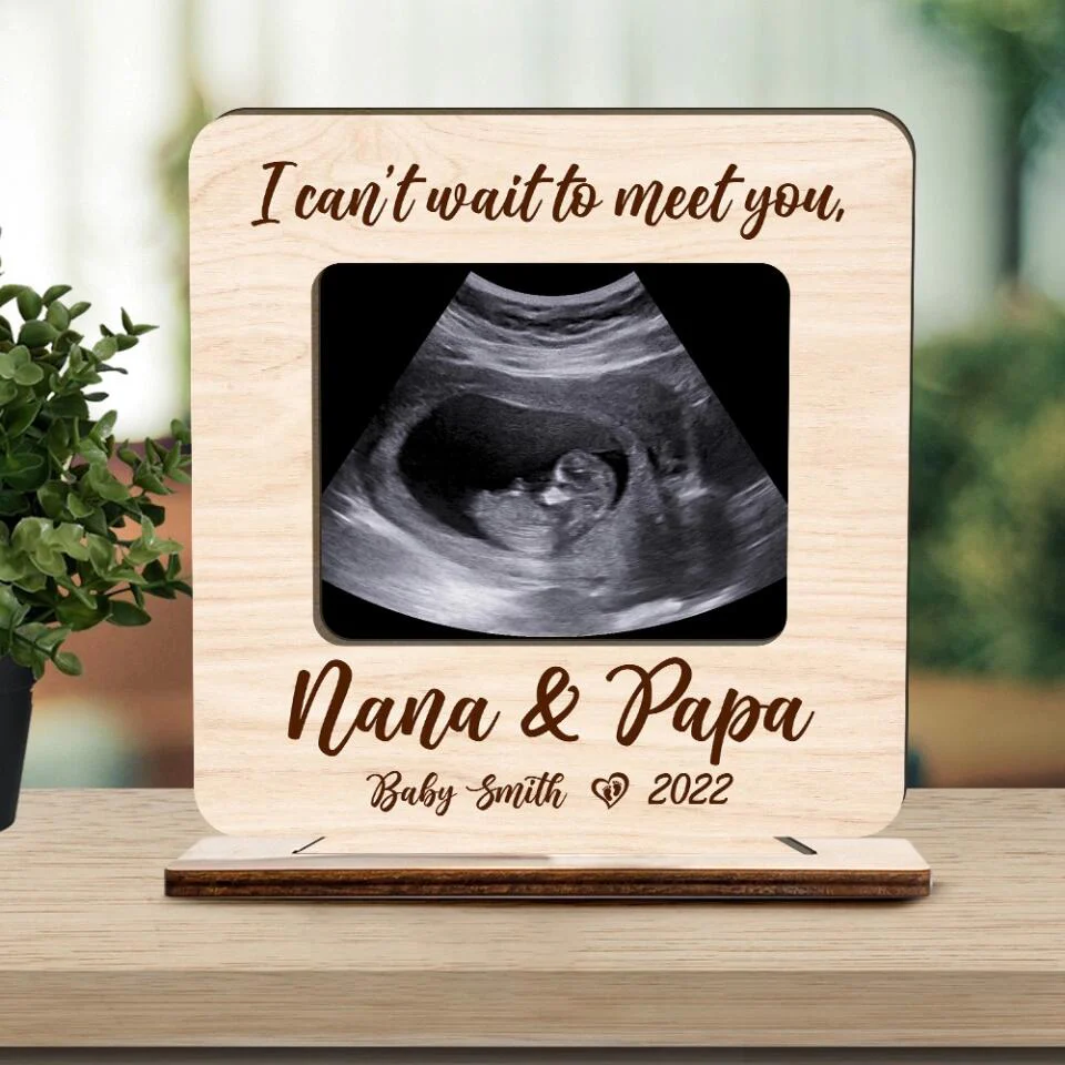 I Can't Wait To Meet You - Personalized Upload Photo Acrylic/Wooden Plaque - Best Gift For Pregnant Wife - Funny Gift For New Parents For Him/Her -  302IHPLNWP242 - Image 6