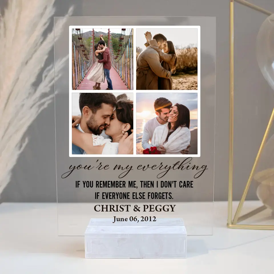 If You Remember Me Then I Don't Care If Everyone Else Forgets - Personalized Acrylic Plaque - Image 3