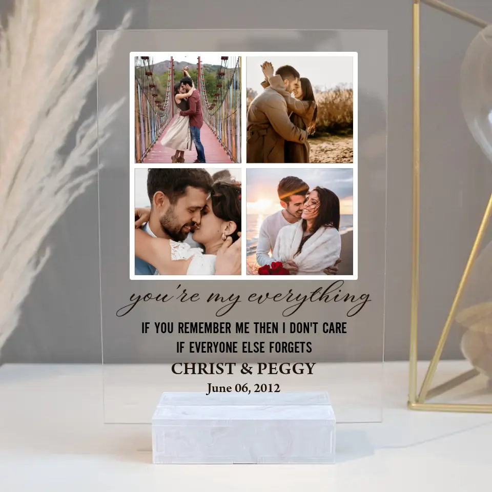 If You Remember Me Then I Don't Care If Everyone Else Forgets - Personalized Acrylic Plaque - Image 6