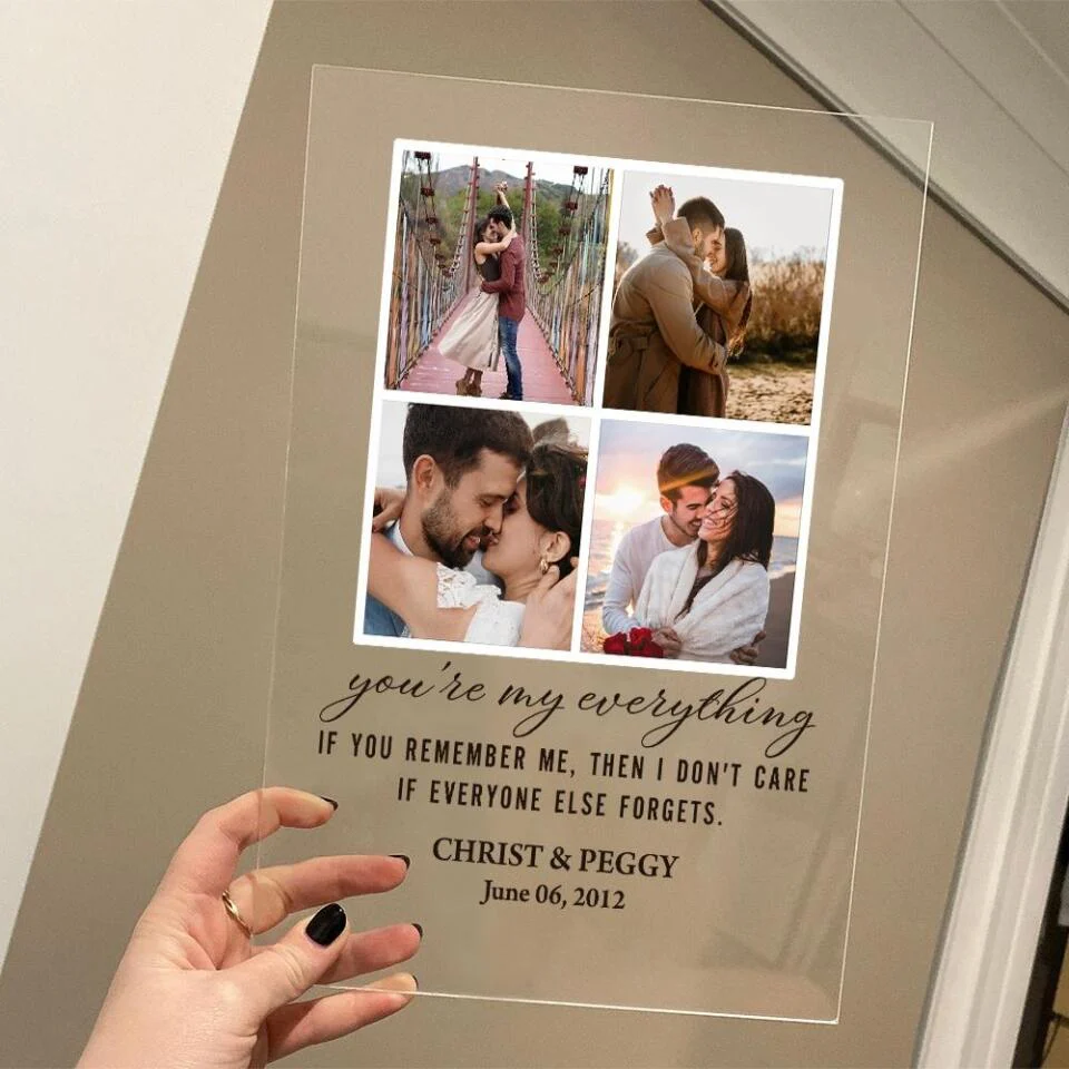 If You Remember Me Then I Don't Care If Everyone Else Forgets - Personalized Acrylic Plaque - Image 7