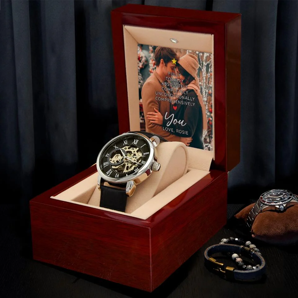 I Fully Totally Absolutely Completely Unconditionally Comprehensively Love You Personalized Men's Watch - Image 6