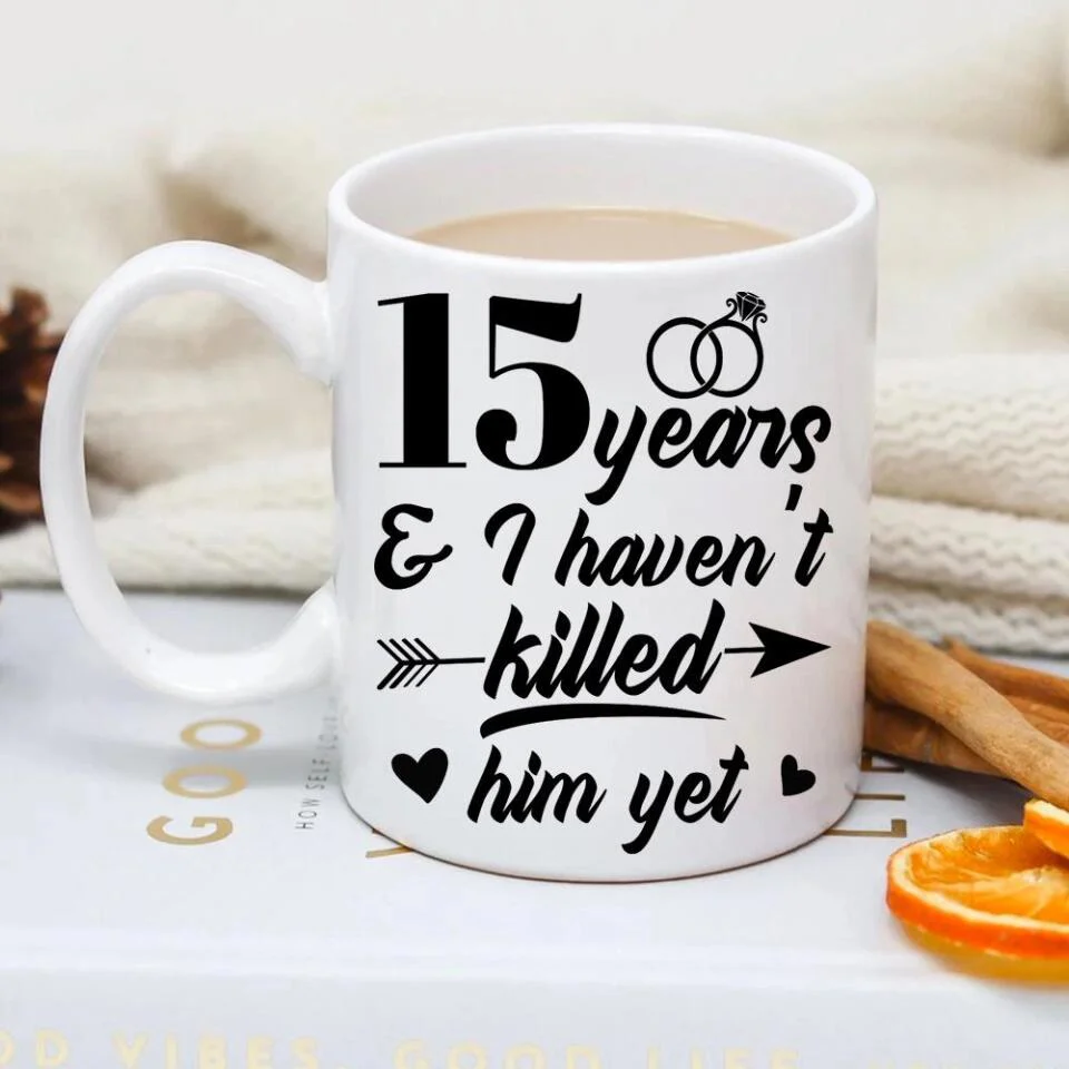 I Haven't Killed Him Yet And She Still Puts Up With Me - Personalized Mug - Image 2