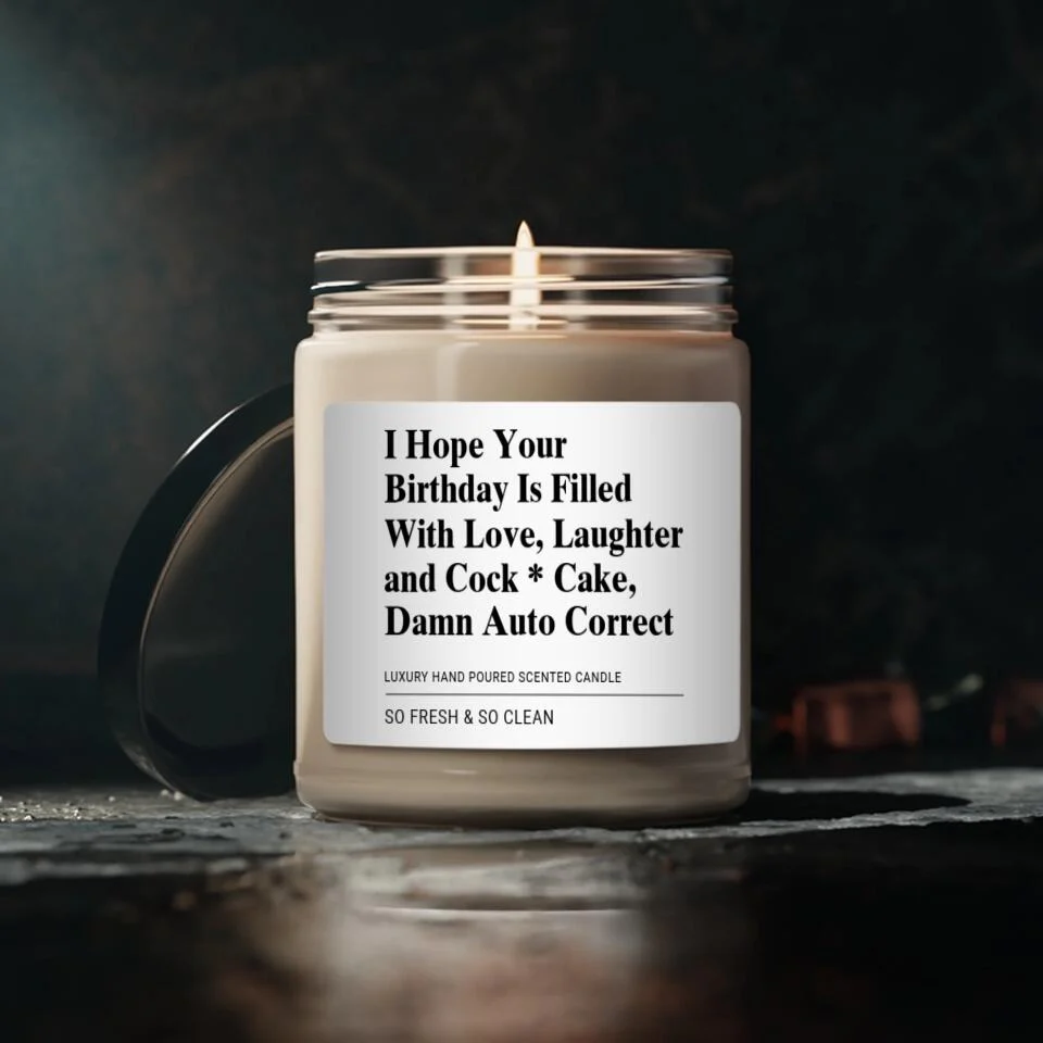I Hope Your Birthday Is Filled With Love Personalized Scented Candle - Image 2
