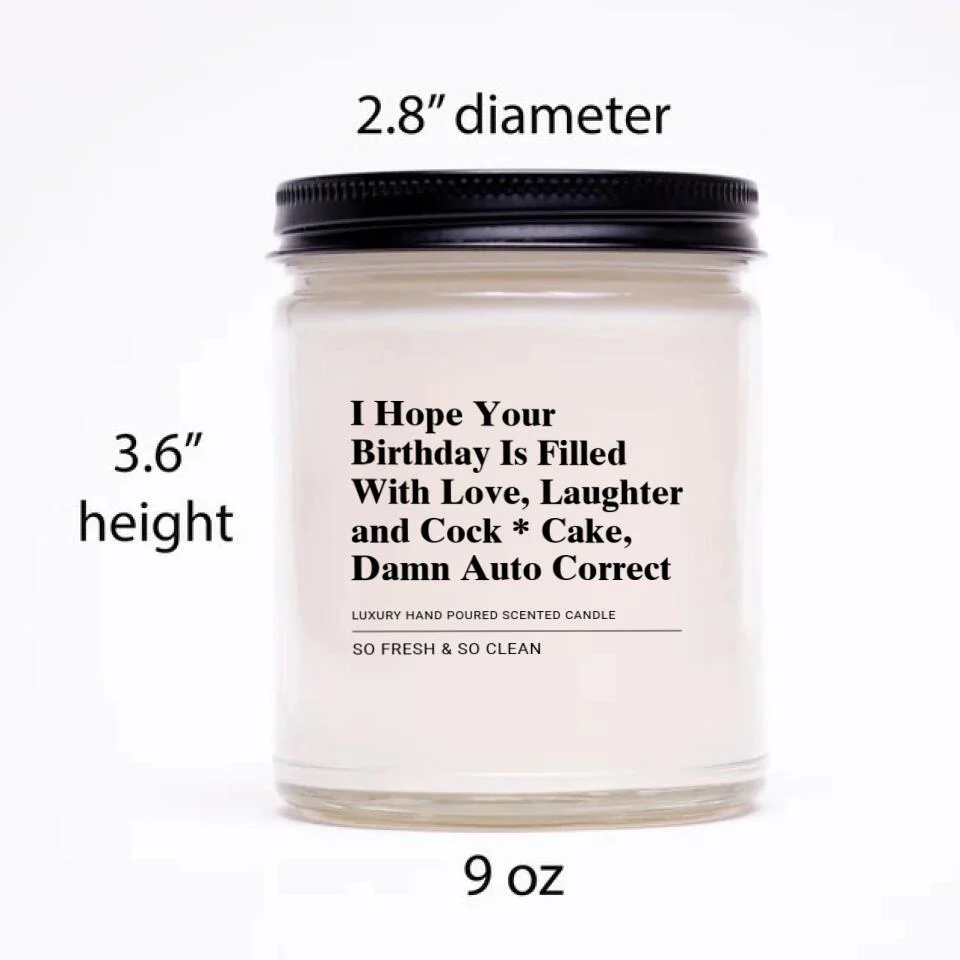 I Hope Your Birthday Is Filled With Love Personalized Scented Candle - Image 3