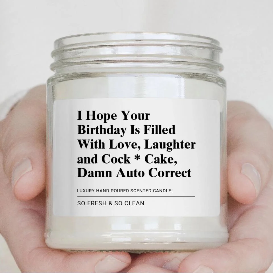 I Hope Your Birthday Is Filled With Love Personalized Scented Candle - Image 5