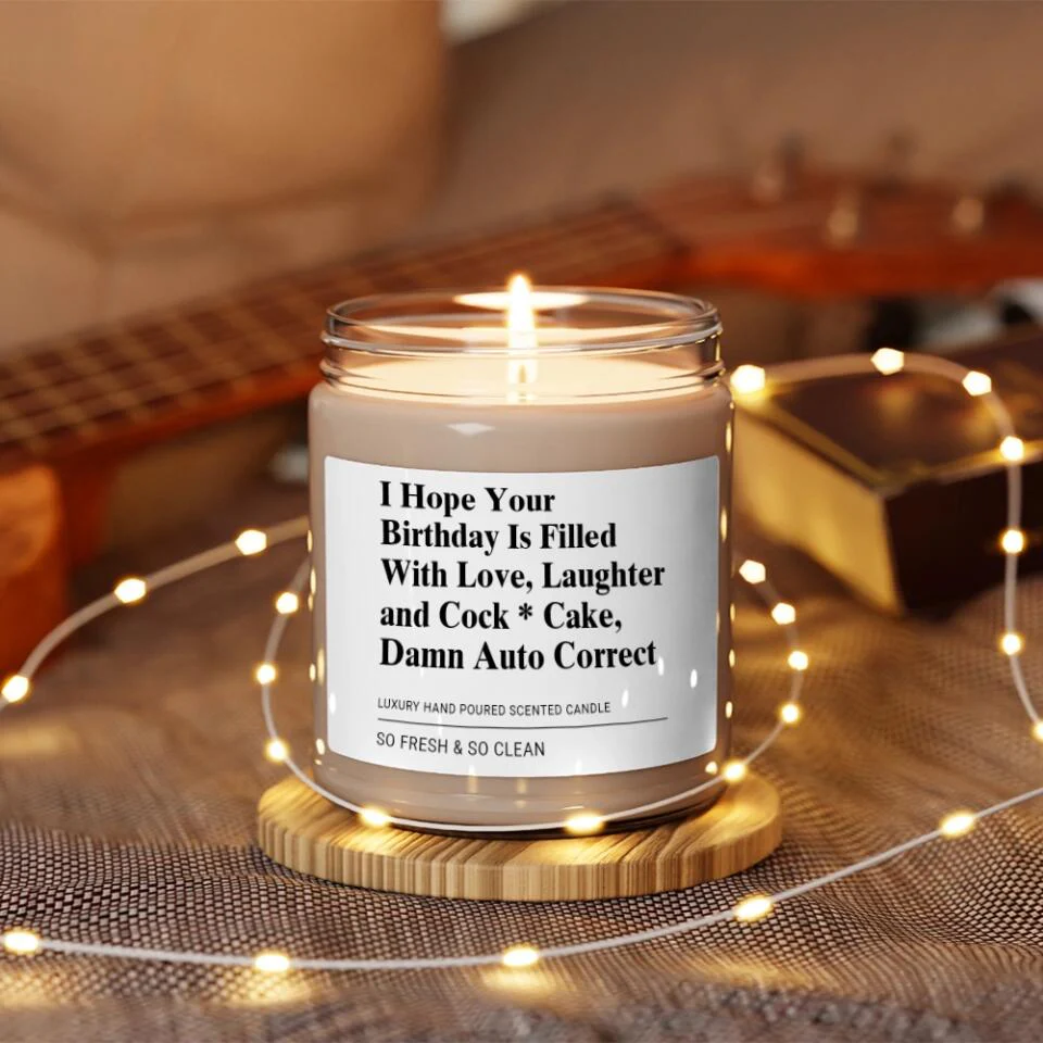 I Hope Your Birthday Is Filled With Love Personalized Scented Candle - Image 7