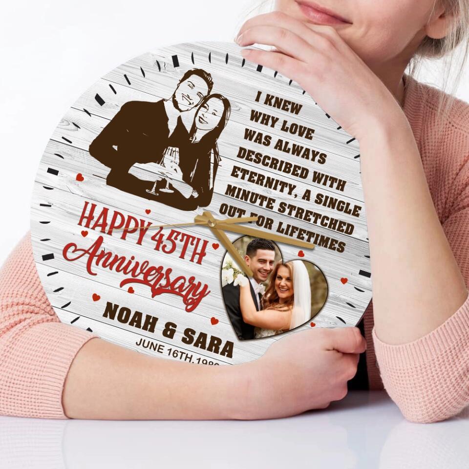 Personalized Valentine Gifts - I Knew Why Love Was Always Described With Eternity - Personalized Upload Photo Wall Clock - Best Meaningful Home Decor - Best Gift For Him/Her For Couple On Valentine Anniversary - 212IHNVSWC940 - Image 7